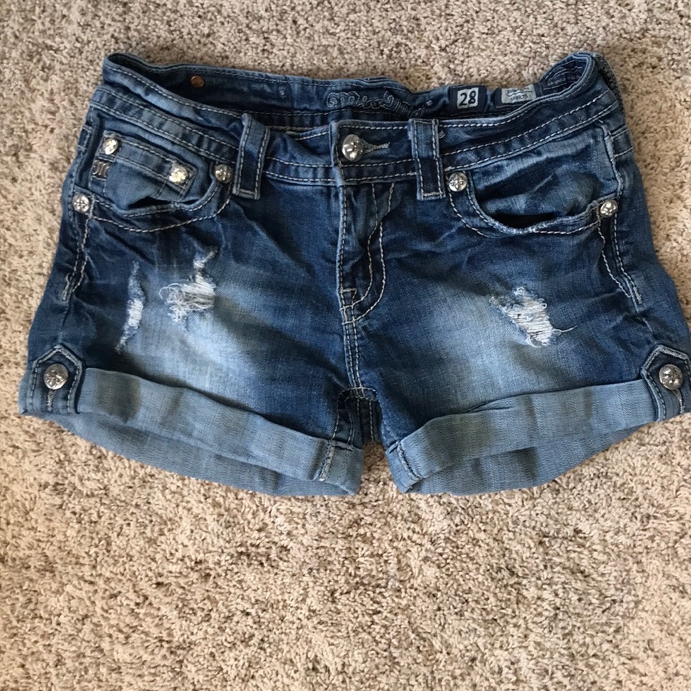 Miss Me Ripped Denim Shorts